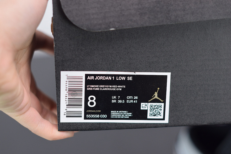 air jordan 1 low gs "light smoke grey" 553560-030