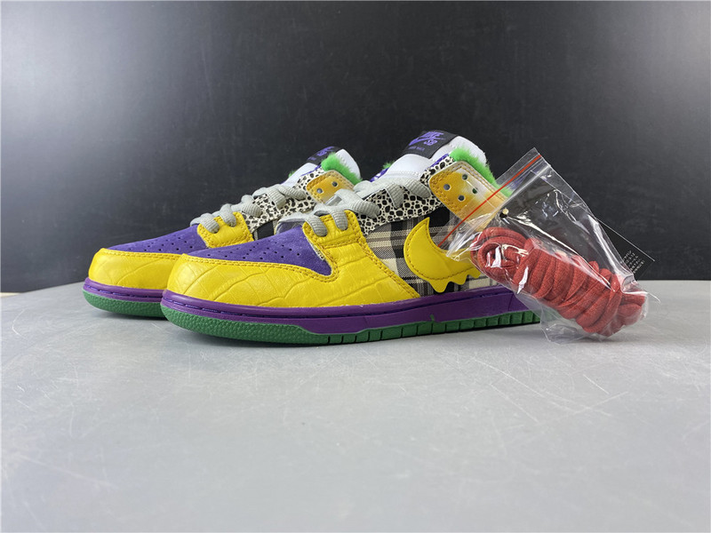 nike dunk low pro iw purple/ yellow 318403-137
