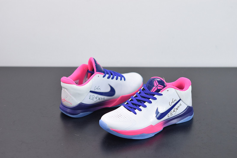 nike zoom kobe 5 protro white pink blue cd4991-600