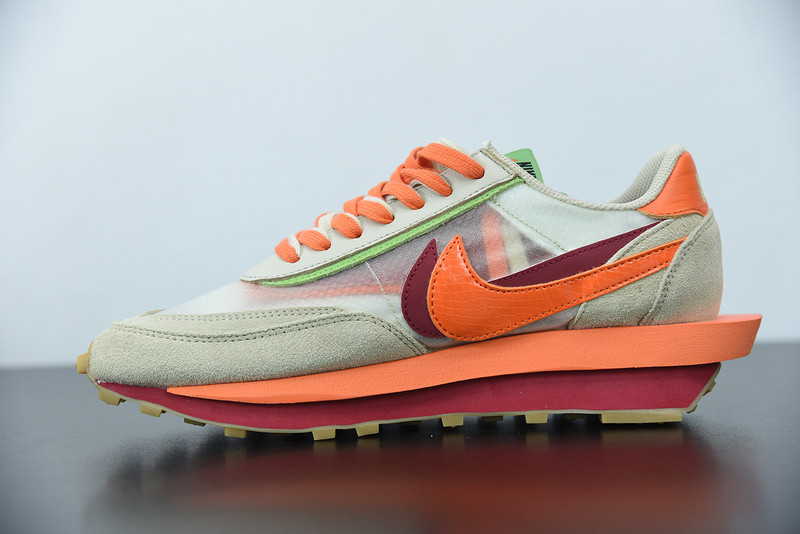 nike ldv waffle clot sacai net orange blaze dh1347-100
