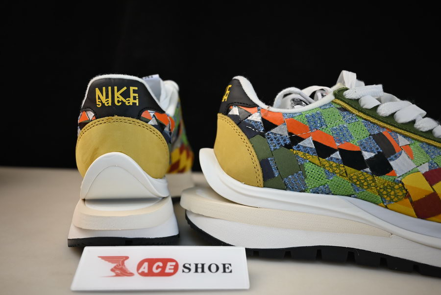 sacai x nike ldvaporwaffle mix low “green gusto” dr5209-300
