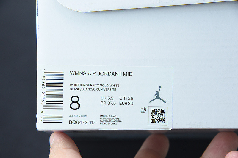 air jordan 1 mid “university gold” bq6472-117