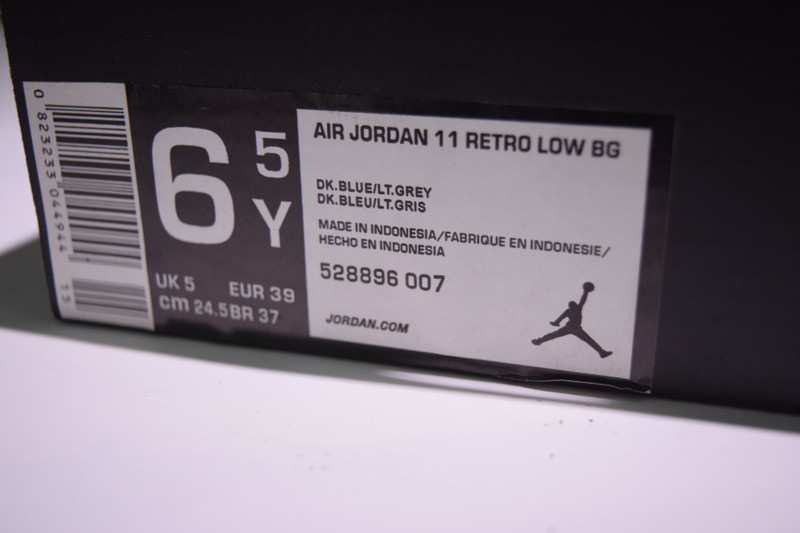 air jordan 11 retro low bg (gs) "georgetown" 528896-007