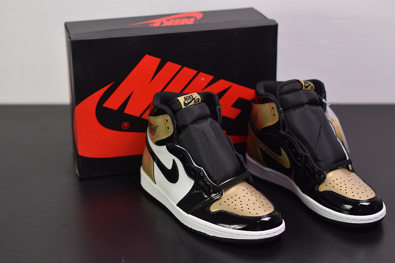 air jordan 1 retro high og nrg "gold toe" 861428-007