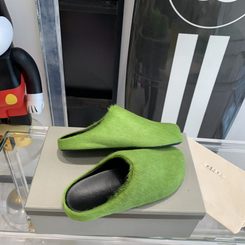 marni calf hair slippers