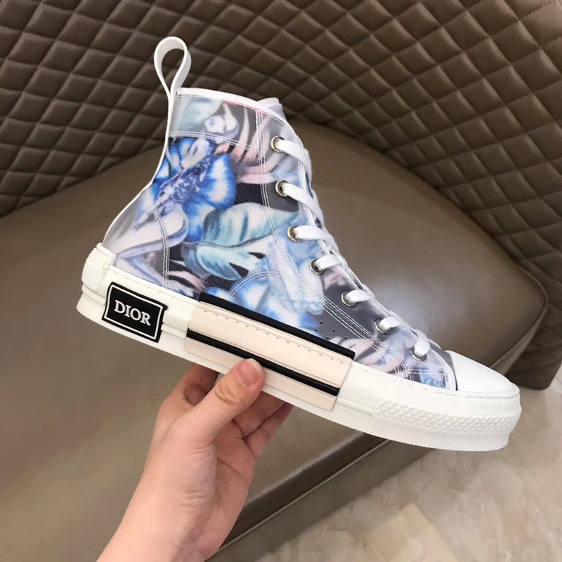 dio* b23 flowers technical canvas high-top sneaker