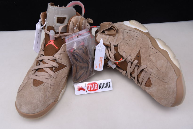 travis scott x air jordan 6 “british khaki ” dh0690-200